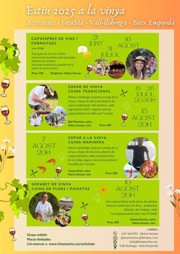 VINS i FORMATGES a la VINYA - ESTIU 2025 - 21/06/25 - Imagen 2